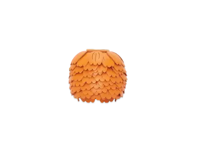 LOEWE Flower Charm In Classic Calfskin "Bright Orange"