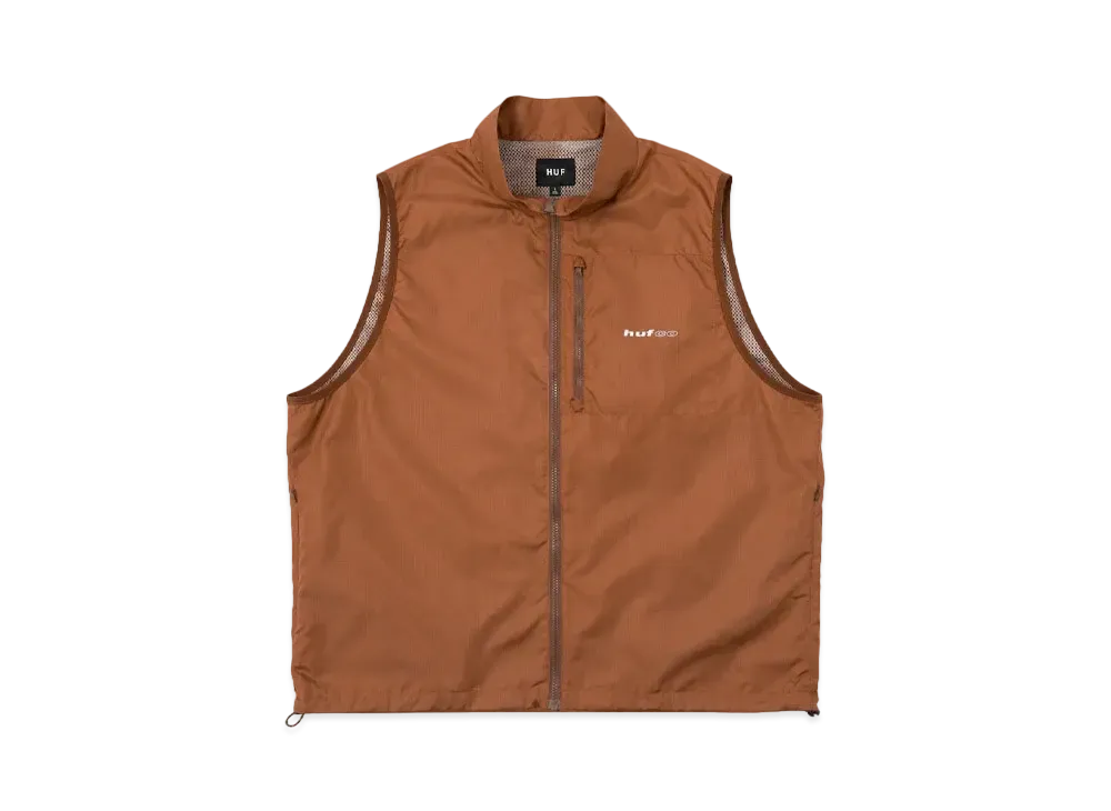 HUF Summer 24 CO Zip Vest "Toffee"