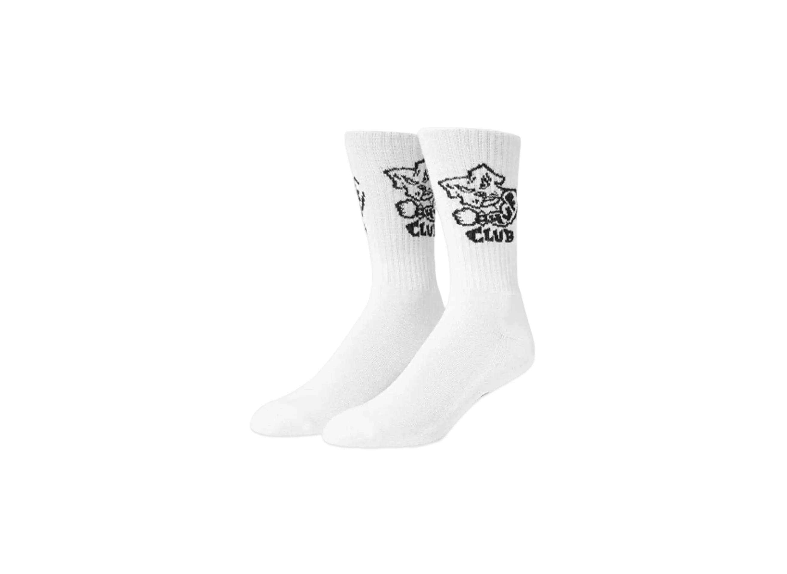 HUF Summer 24 Club Crew Socks "White"