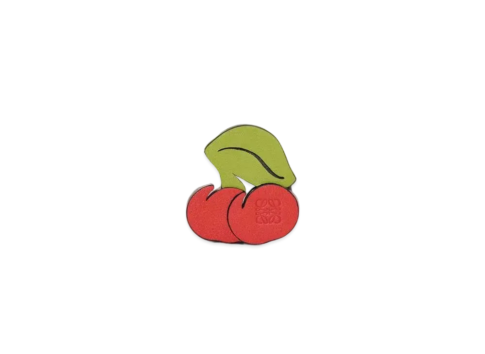 LOEWE Cherry Dice In Classic Calfskin "Red/Green"