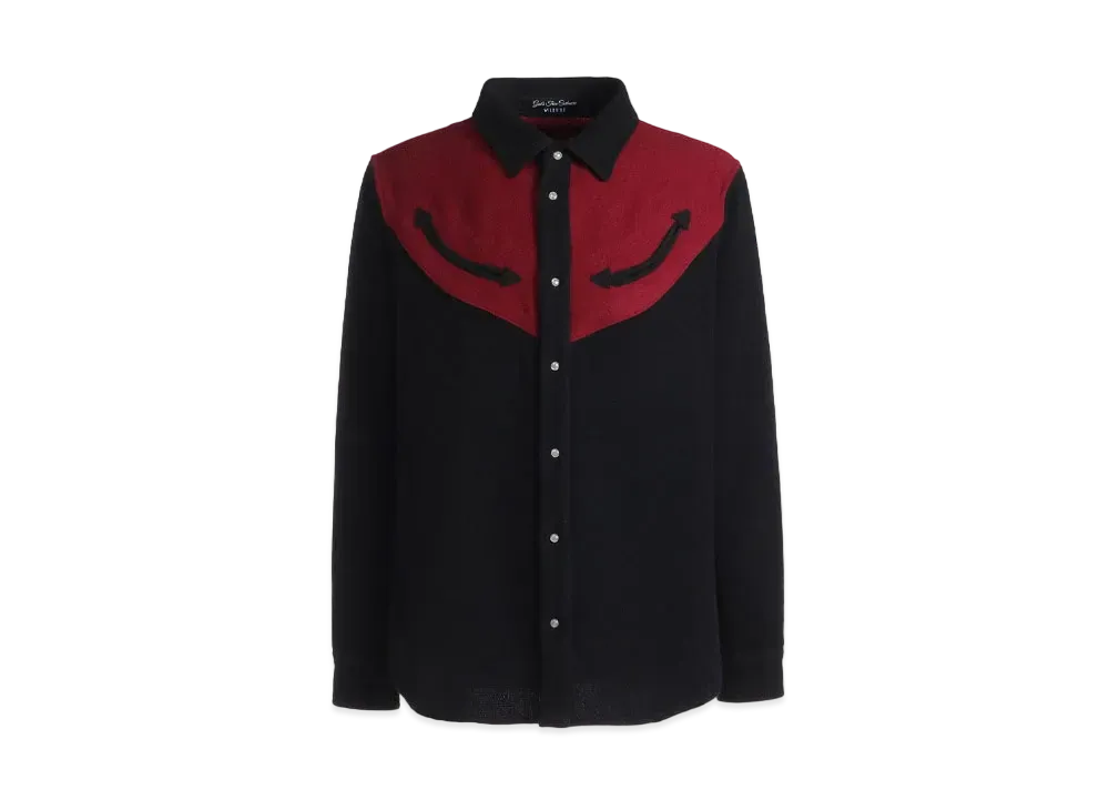 WILDSIDE Yohji Yamamoto x Gods True Cashmere Western Shirt "Bordeaux"