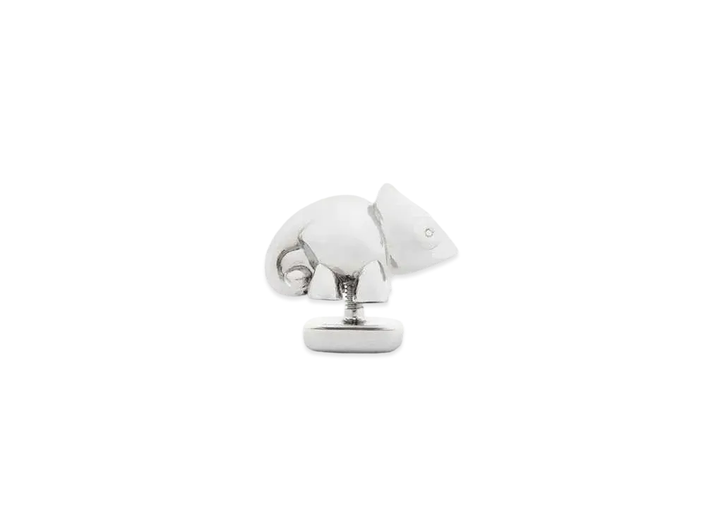 LOEWE Chameleon Pin In Brass "Palladium"