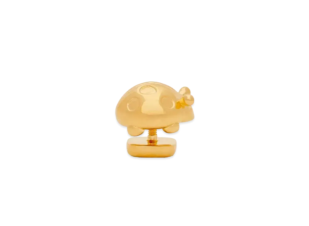LOEWE Ladybug Pin In Brass "Gold"