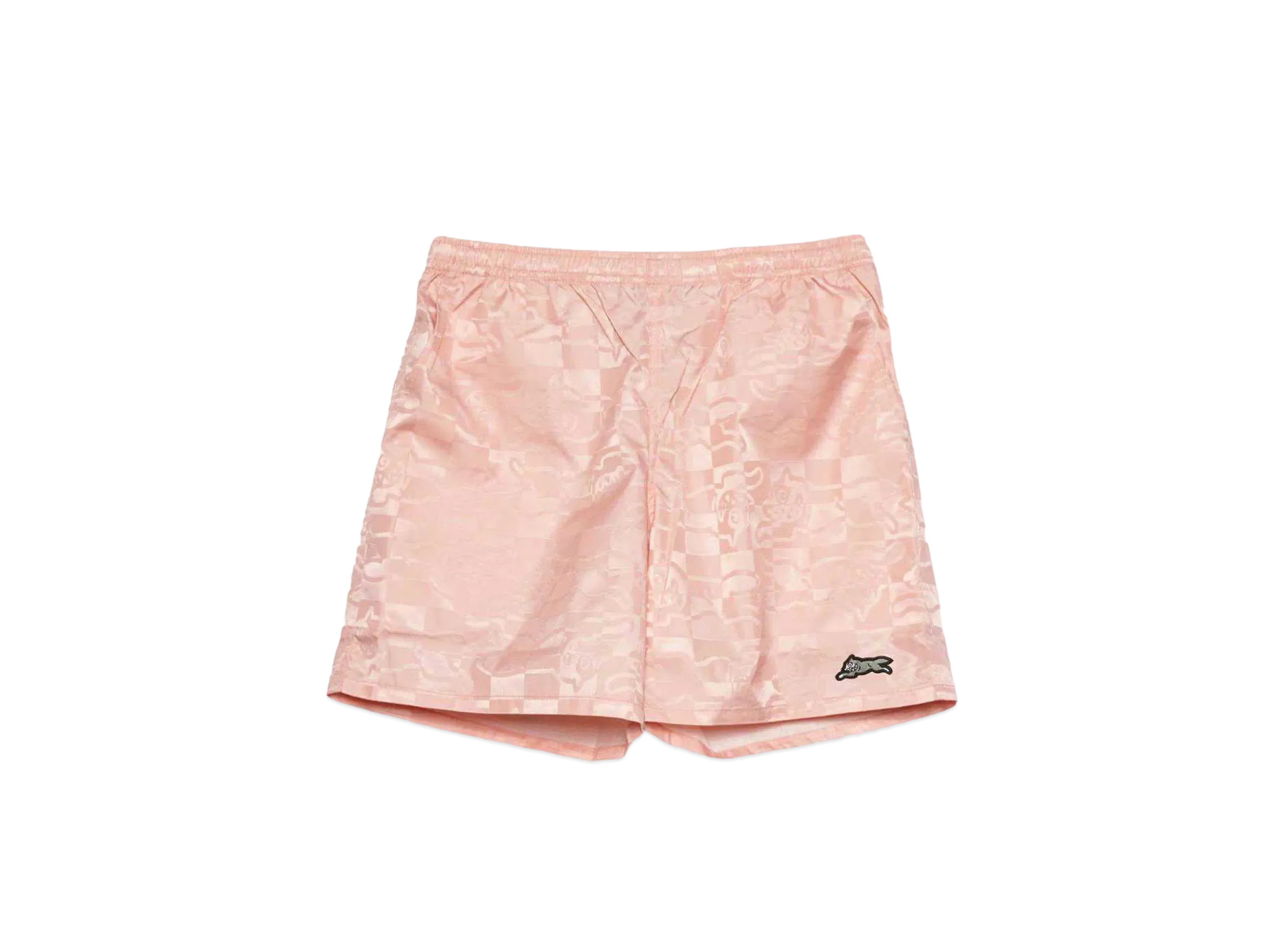 ICECREAM RUNNING CHECK NYLON BAGGIES SHORTS "SILVER PINK"