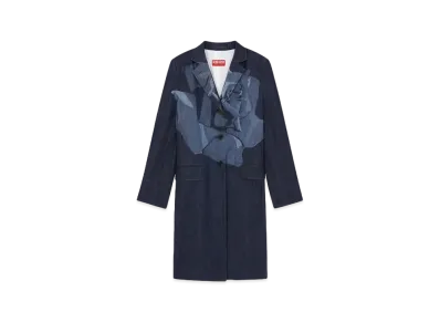 KENZO 'ROSE' Denim Coat "Rinse Blue Denim"
