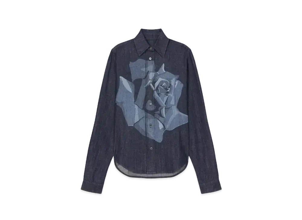 KENZO 'ROSE' Fit Shirt "Rinse Blue Denim"