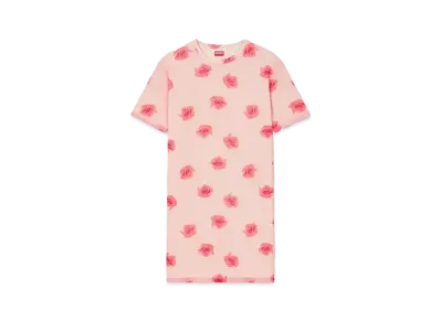 KENZO 'ROSE' Double Layer Dress "Faded Pink"