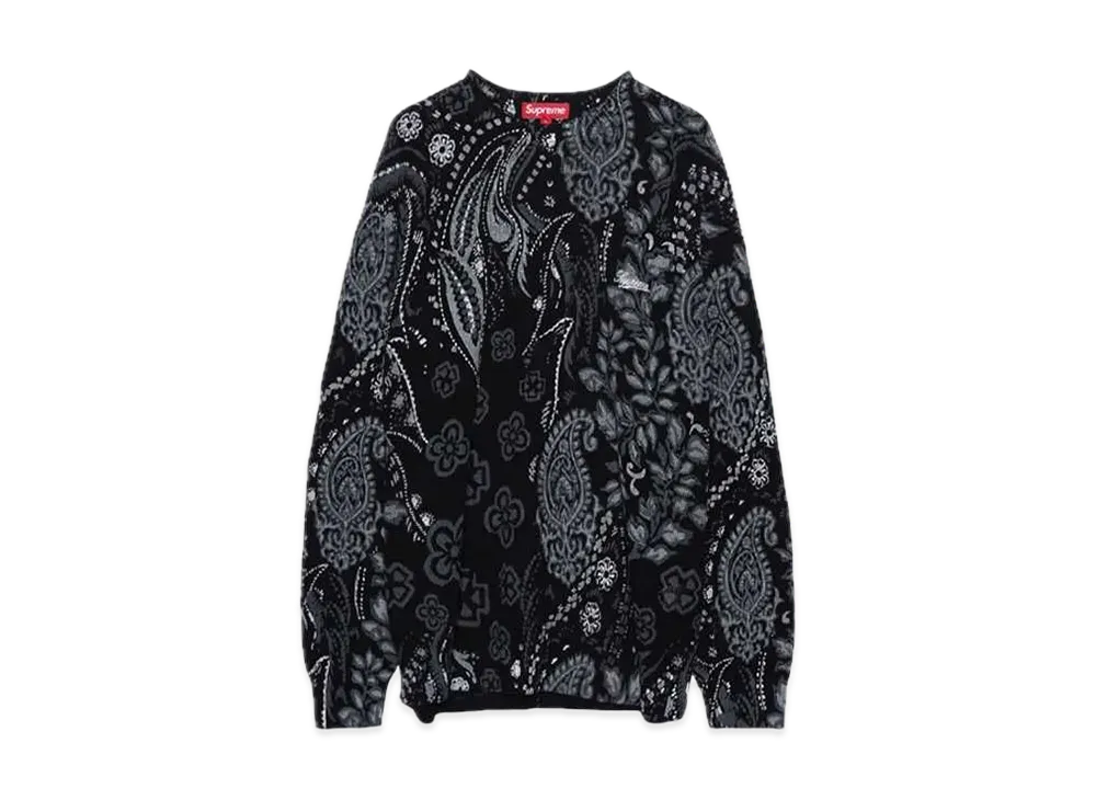 Supreme Printed Paisley Sweater "Black"