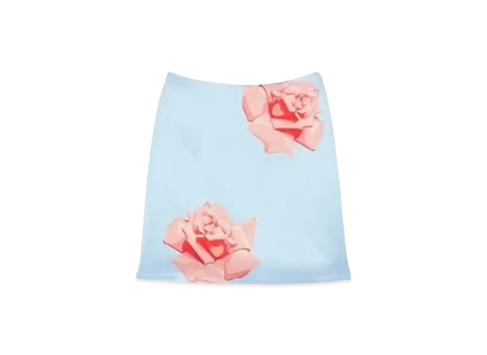 KENZO 'ROSE' Short Skirt "Light Blue"