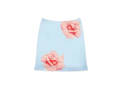 KENZO 'ROSE' Short Skirt "Light Blue"