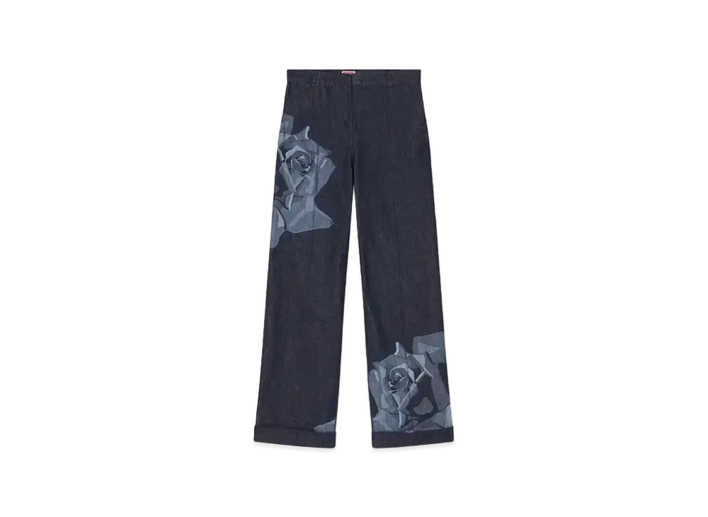 KENZO 'ROSE' Tailored Denim Pants "Rinse Blue Denim"