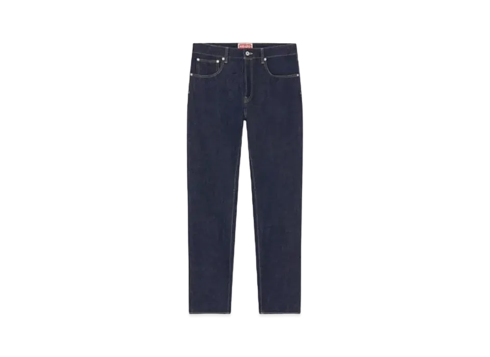 KENZO 'CREATIONS' Embroidery Slimfit Bara Jeans "Rinse Blue Denim"
