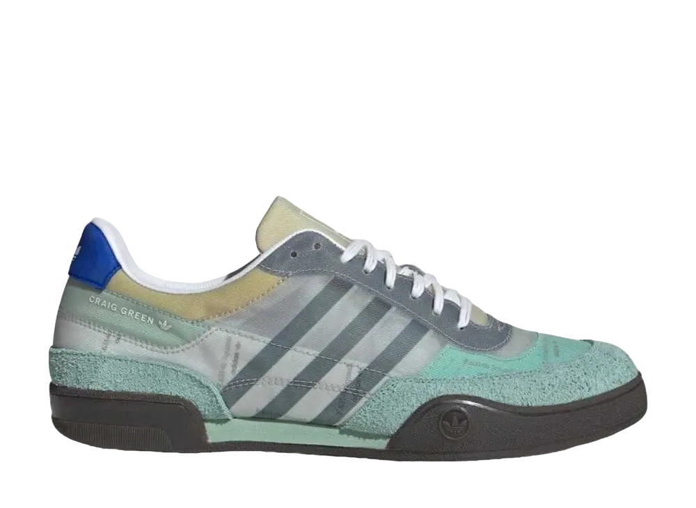Craig Green × adidas Squash Polta AKH "Hazy Green/Grey/Core White"