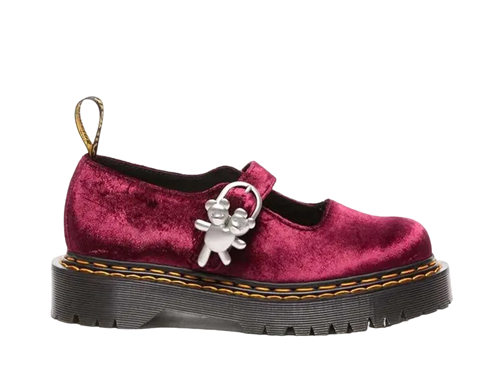 Heaven By Marc Jacobs × Dr.Martens Women's Addina DS Bex Mary Jane Shoes "Cherry Red"