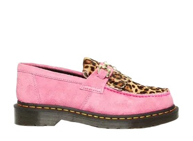 Dr.Martens Adrian Bone Snaffle Loafers "Fondant Pink/Archive Leopard"