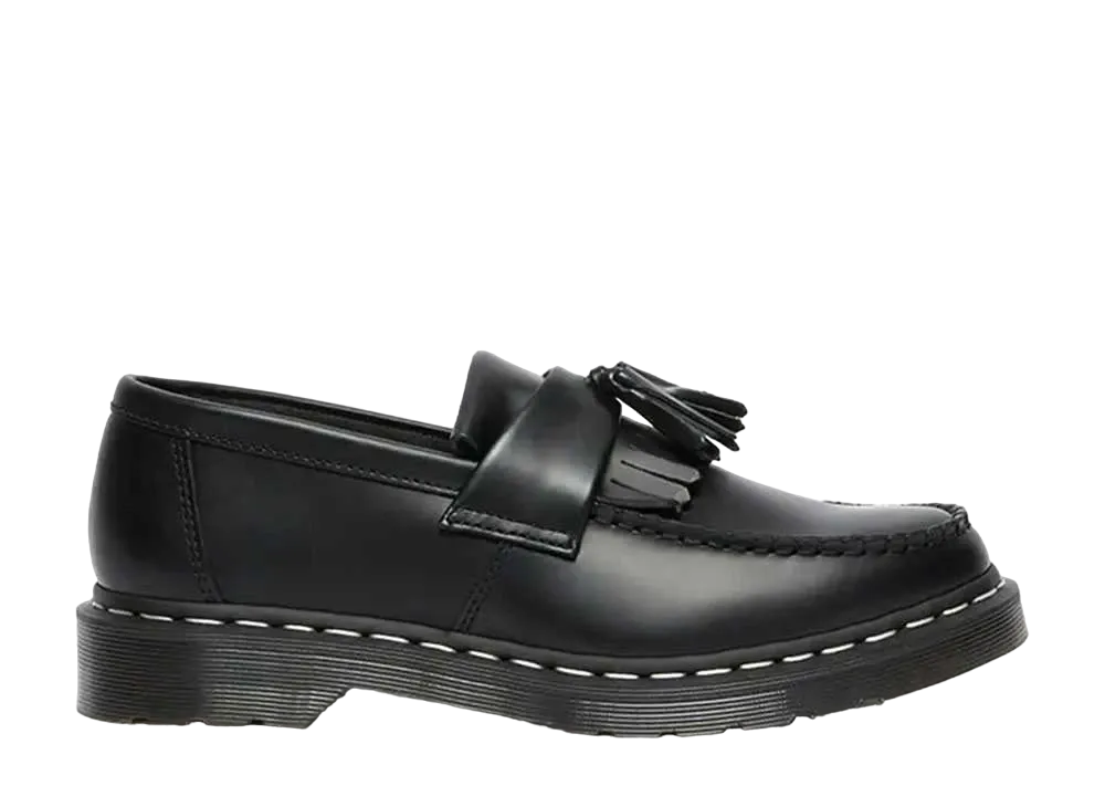 ドクターマーチン エイドリアン ホワイトステッチ ローファー "ブラック"