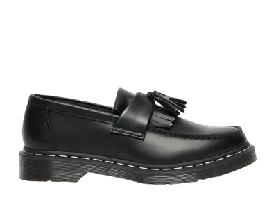 Dr.Martens Adrian White Stitch Loafers "Black"
