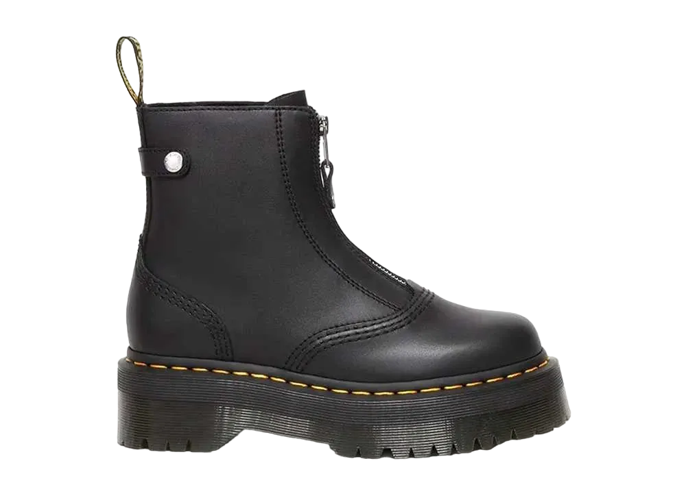 ドクターマーチン ジェッタ ジップ ブーツ "ブラック"
