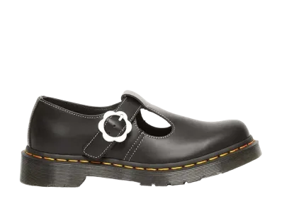 Dr.Martens Polley Flower T-Bar Shoes "Black"