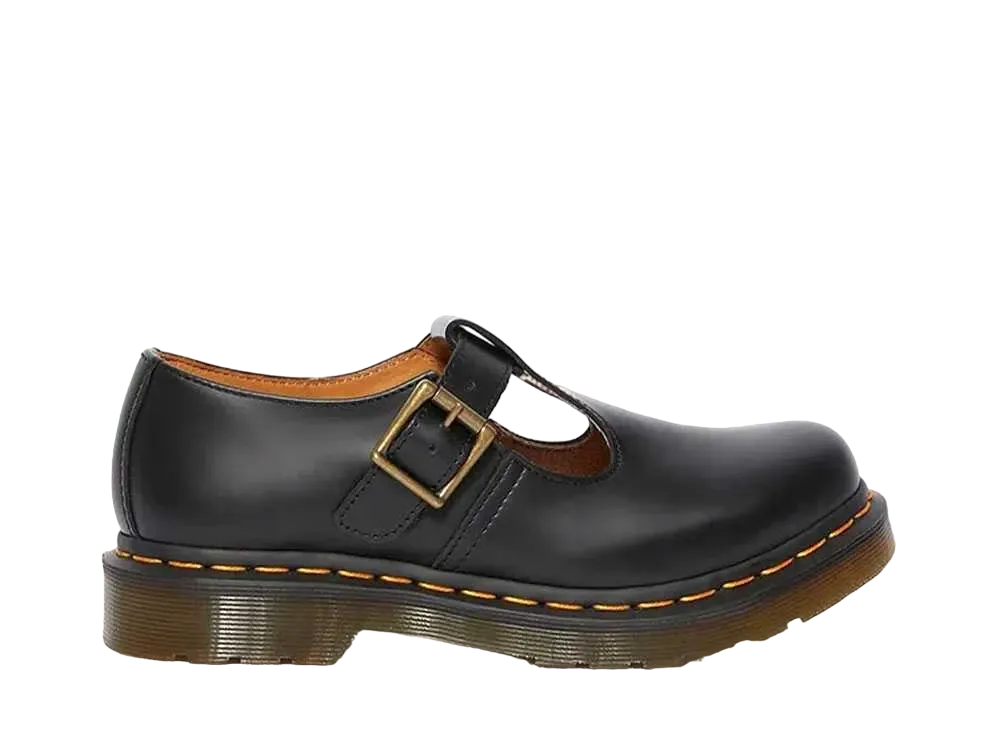 ドクターマーチン ウィメンズ ポリー Tバー シューズ "ブラック"
