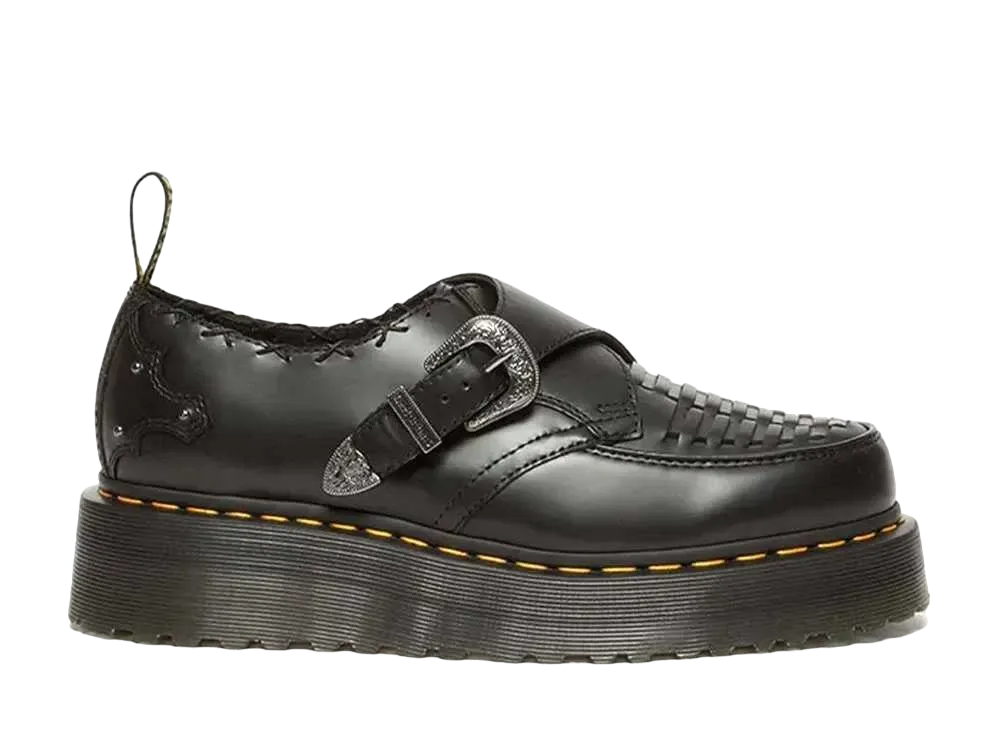 Dr.Martens Ramsey Quad Monk Strap Shoes "Black"