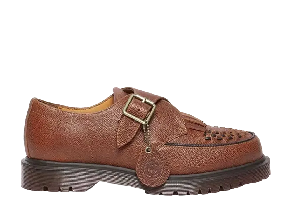 ドクターマーチン ラムジー キルト モンク ストラップ シューズ "ウィスキー"