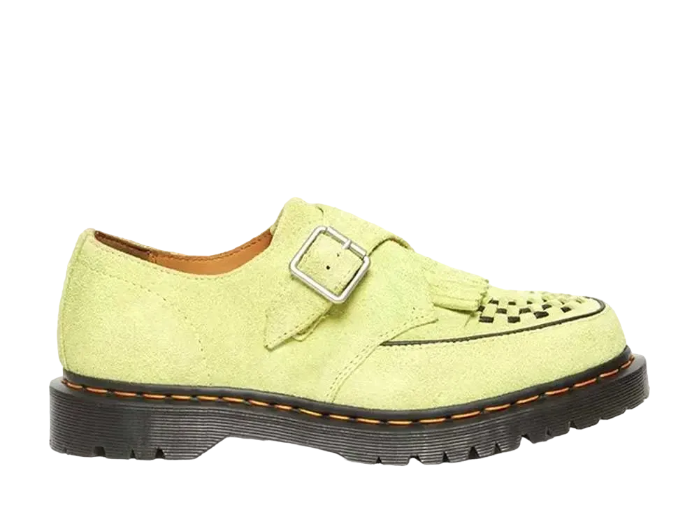 Dr.Martens Ramsey Quilted Monk Strap Shoes "Lime Green"