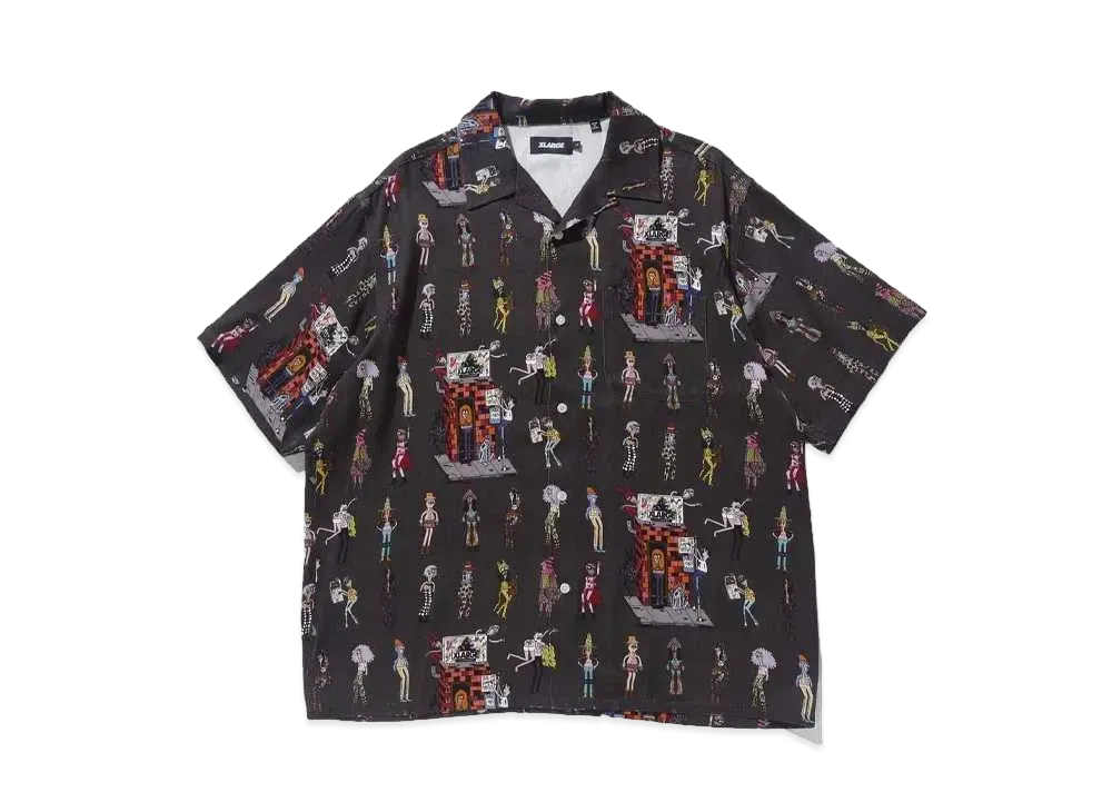 XLARGE LIFE PATTERN S/S SHIRT "BLACK"