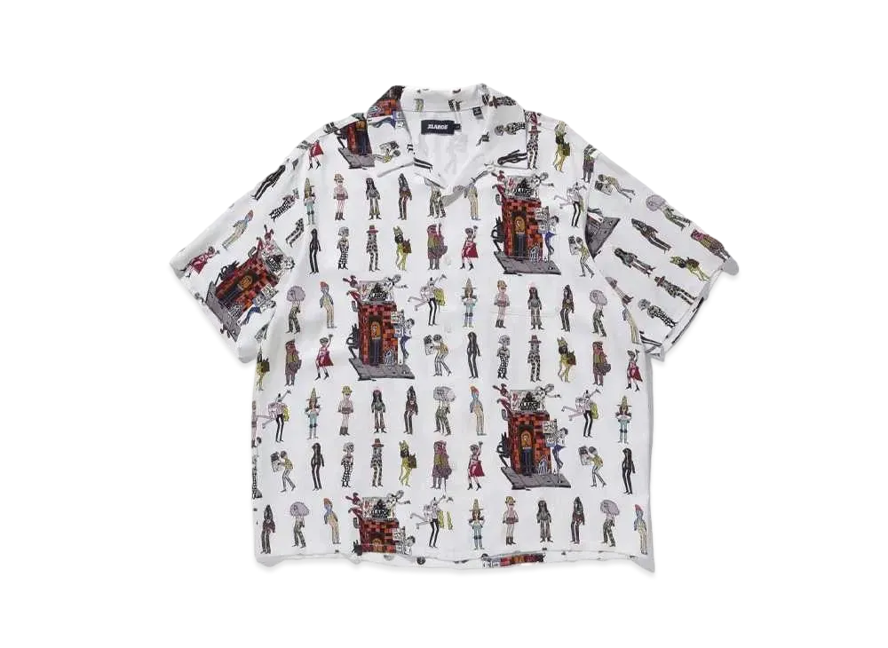XLARGE LIFE PATTERN S/S SHIRT "WHITE"