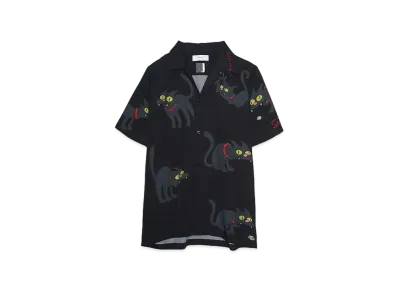 FACETASM The Simpsons/FACETASM CAT RAYON SHIRT "BLACK"