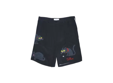 FACETASM The Simpsons/FACETASM CAT RAYON SHORTS "BLACK"