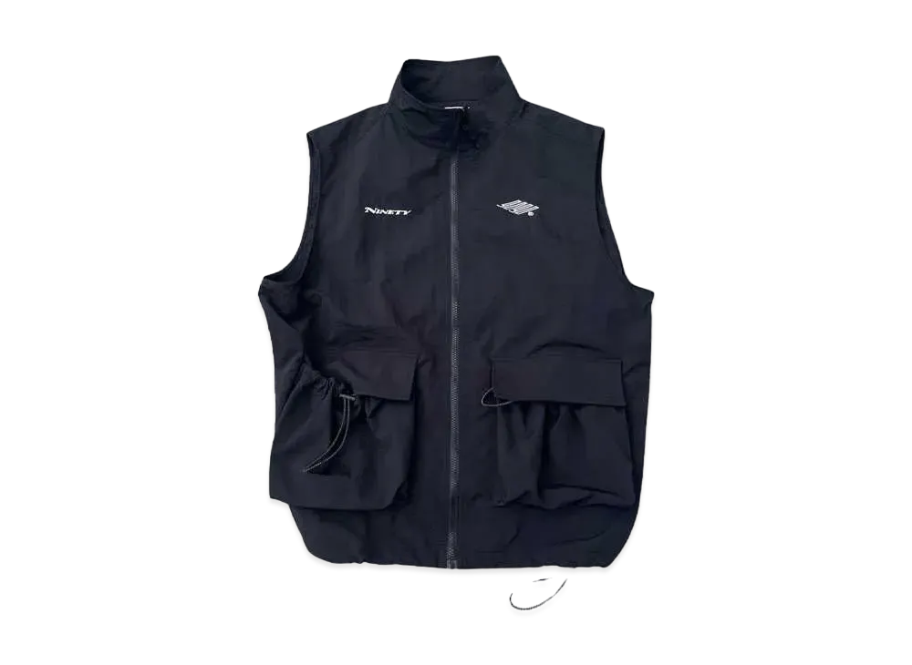 9090 Big Pocket Nylon Vest "BLACK"