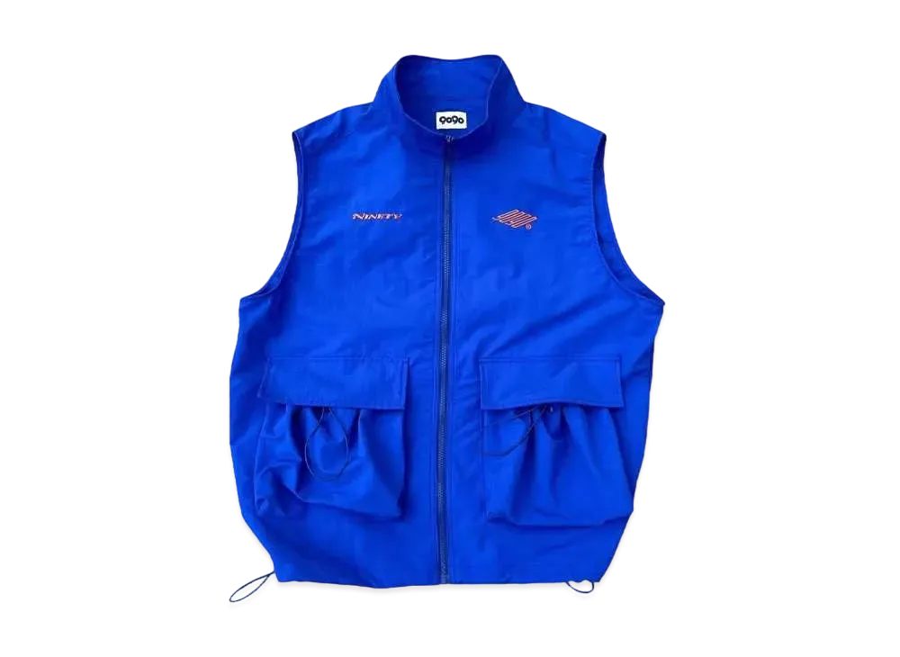 9090 Big Pocket Nylon Vest "BLUE"