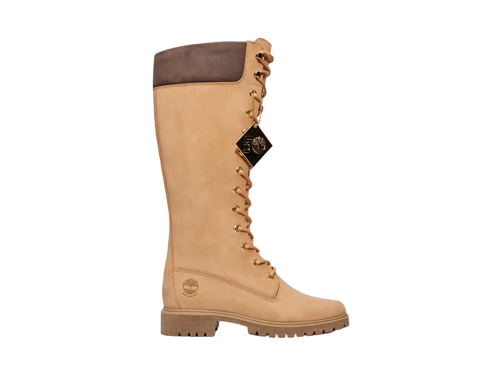 ティンバーランド ウィメンズ プレミアム 14インチ ウォータープルーフ ブーツ "ライトベージュ"