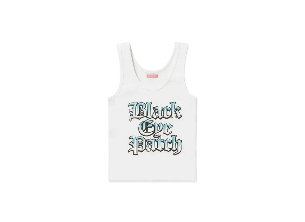 BlackEyePatch Blackletter Airbrush Tank "White"