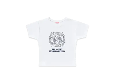 BlackEyePatch Dragon Swirl Baby Tee "White"