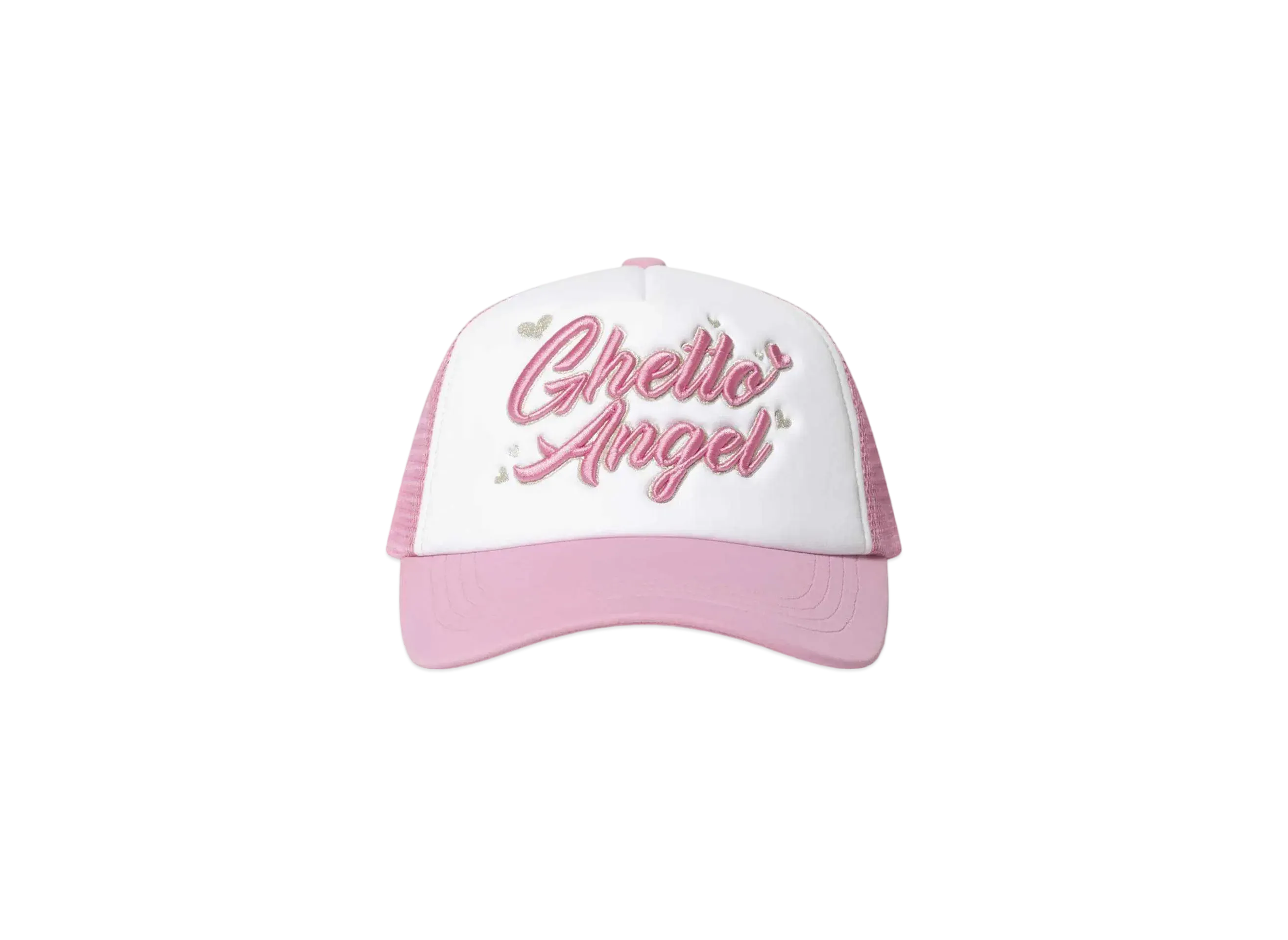 BlackEyePatch Ghetto Angel Embroidered Mesh Cap "Pink"