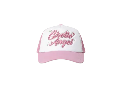 BlackEyePatch Ghetto Angel Embroidered Mesh Cap "Pink"