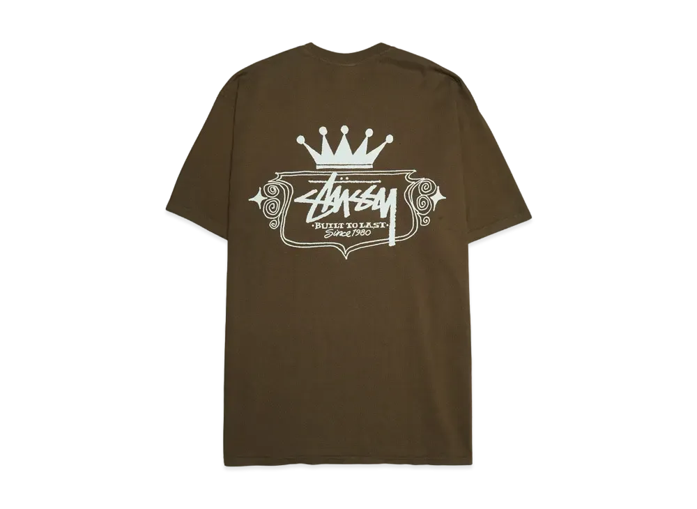 Stussy Built To Last Pig. Dyed Tee "Brown"