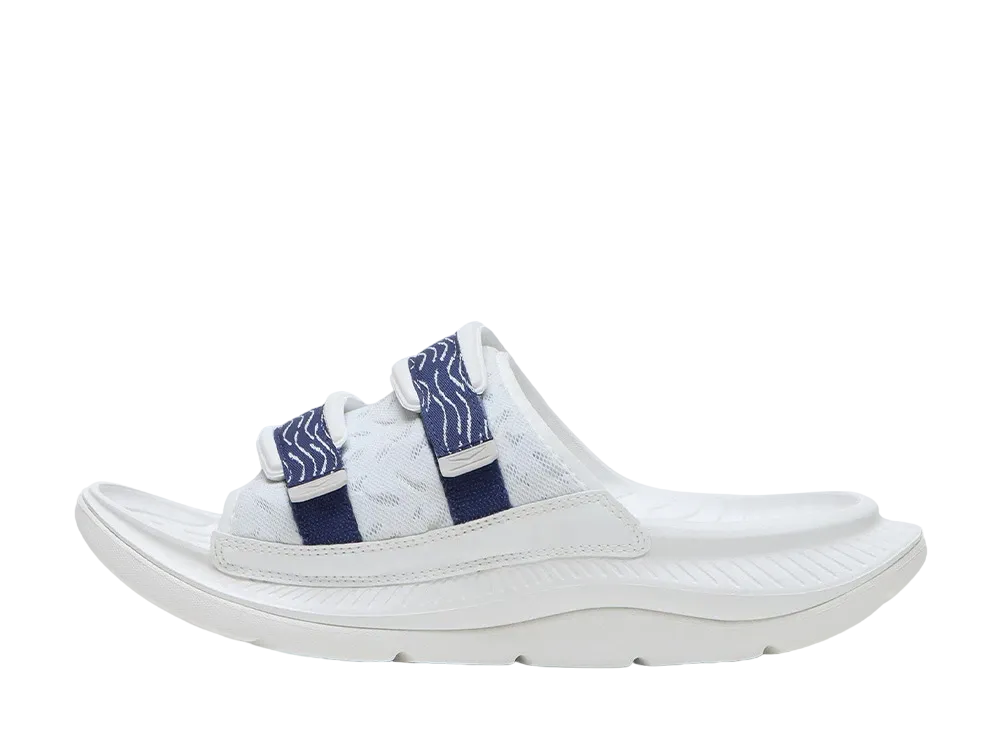 Hoka Ora Luxe "White/Bellwether Blue"