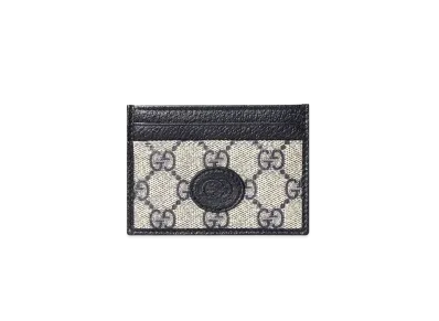 GUCCI GG Card Case GG Supreme "Beige/Blue"