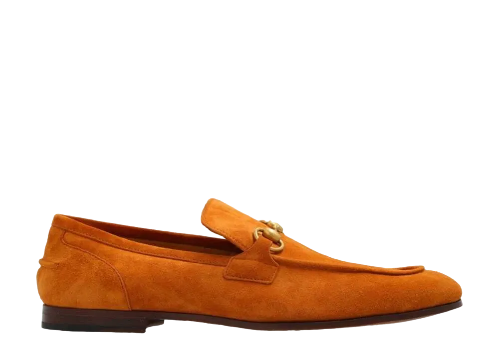 GUCCI Jordaan Suede Loafer "Brown"