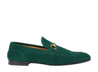 GUCCI Jordaan Suede Loafer "Green"