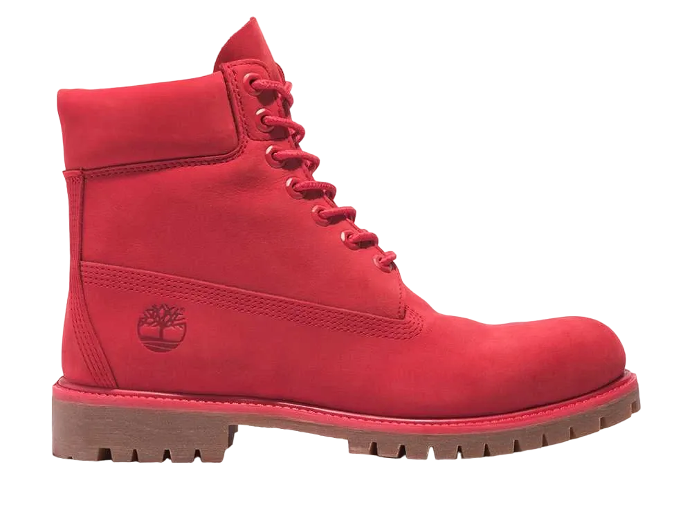 ティンバーランド プレミアム 6インチ ウォータープルーフ ブーツ "ミディアムレッド"