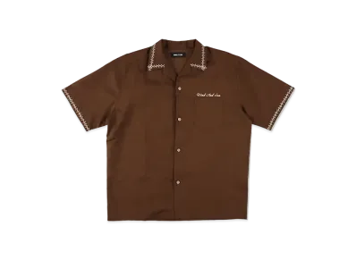 WIND AND SEA Stitch Linen S/S Shirt "Brown"