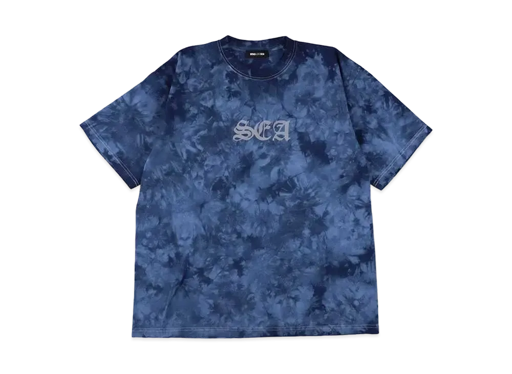 WIND AND SEA Tie-Dye Logo S/S Tee "Navy"