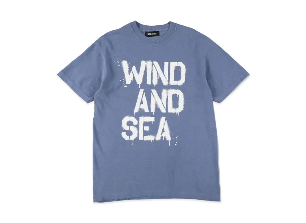 WIND AND SEA Spray Logo S/S Tee "Navy"