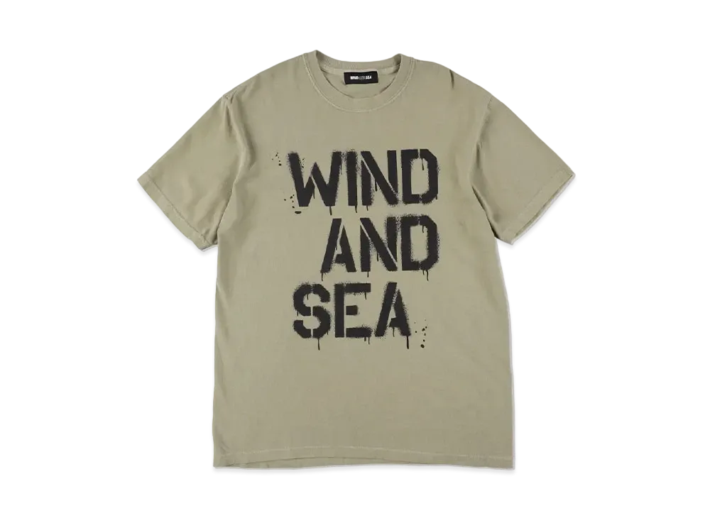 WIND AND SEA Spray Logo S/S Tee "Beige"
