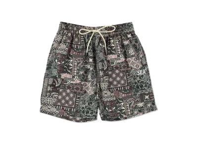 WIND AND SEA Flower Pattern Short "Green"
