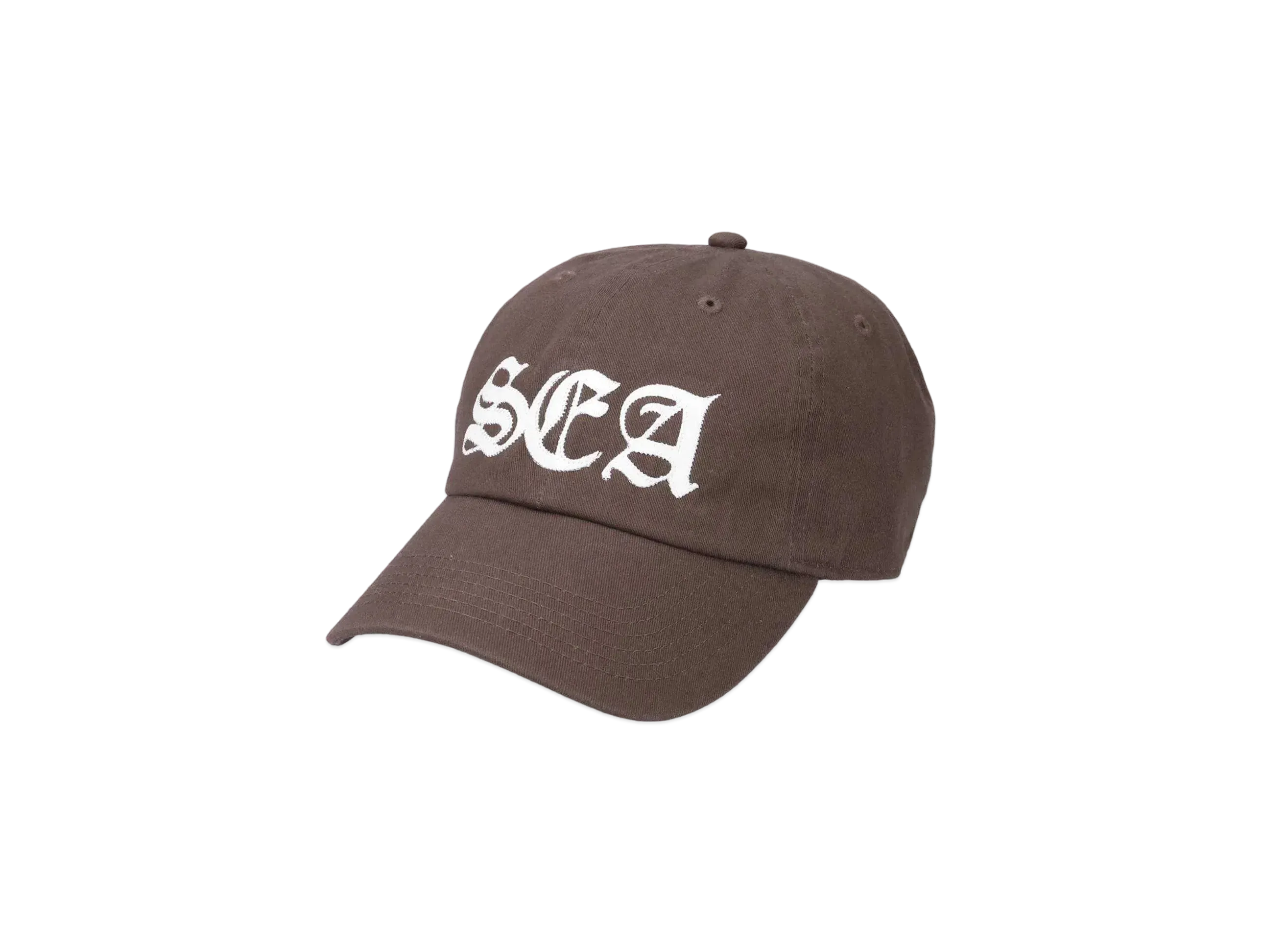 WIND AND SEA Leather Patch Logo Cap "Brown"